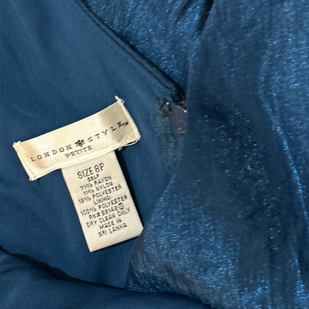 London Style Iridescent Blue Layered Mini Dress NWOT (MRSP$109) - Picture 8 of 9